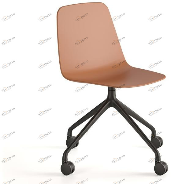 Viccarbe Кресло на козлах из полипропилена на колесиках Maarten plastic sun-id-1470447