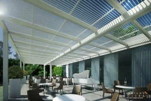 DIRELLO Моторизованная алюминиевая пергола с регулируемыми жалюзи