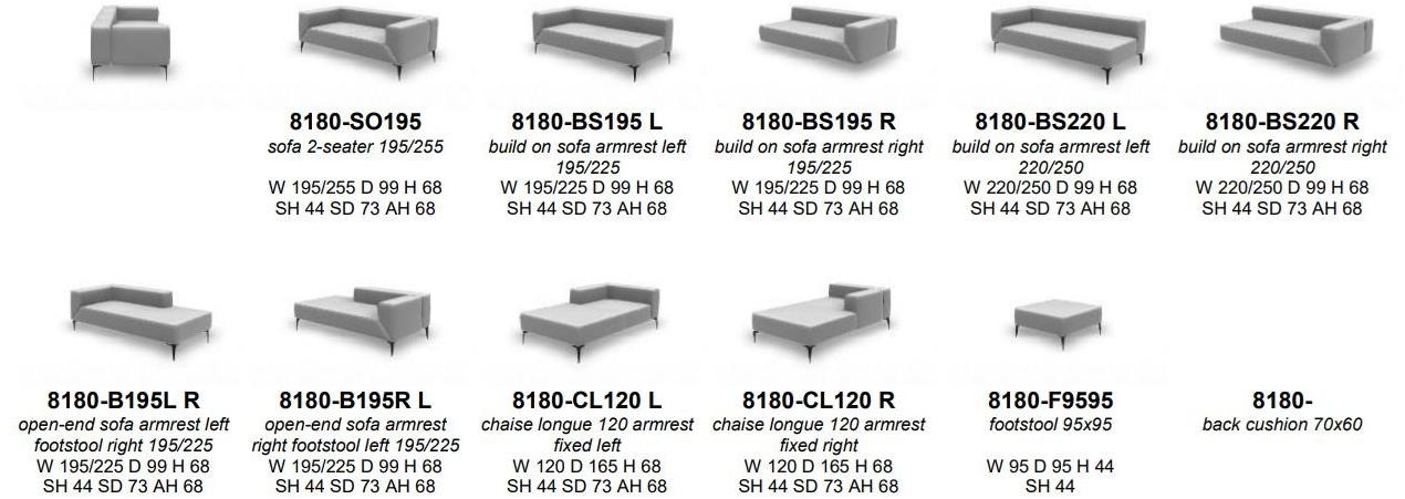 JORI 3-х местный диван с шезлонгом Longueville landscape sun-id-1506241 - Вид №5