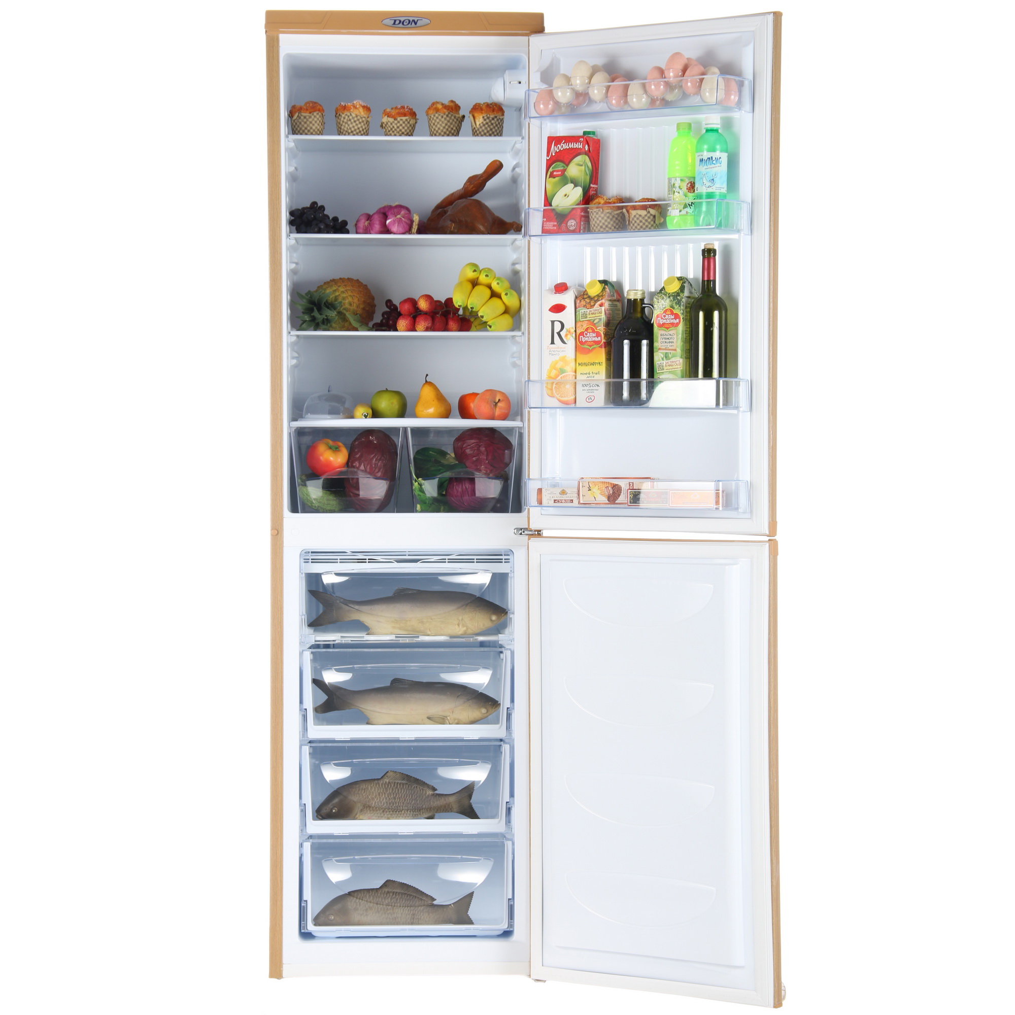 1229513 Холодильник с морозильником   DON R-297 DUB коричневый STDN-0147509 - Вид №10