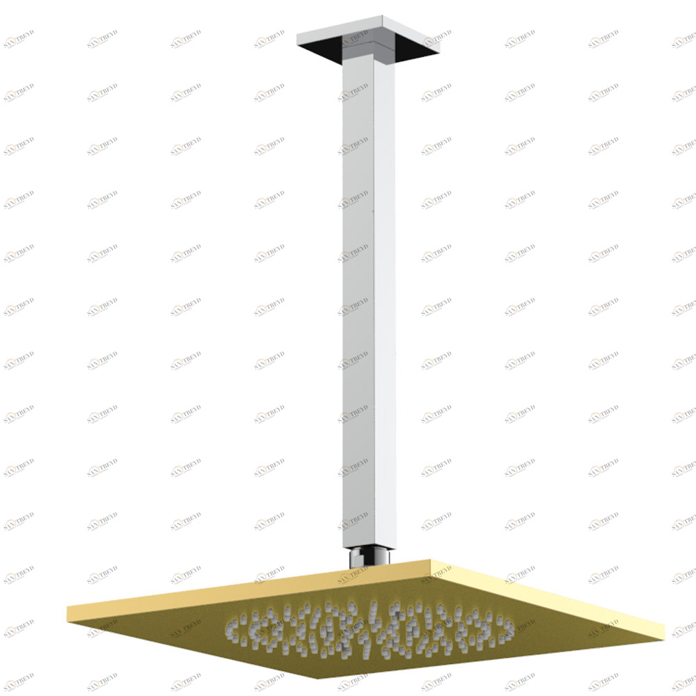 Graffio Квадратная лейка душа 240 × 240 мм с квадратным потолочным кронштейном 300 мм. TA852 