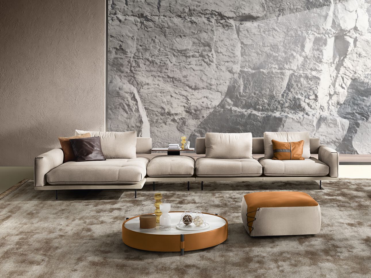 Угловой диван из ткани Max Divani PERCY ARCH-00070992 - Вид №3