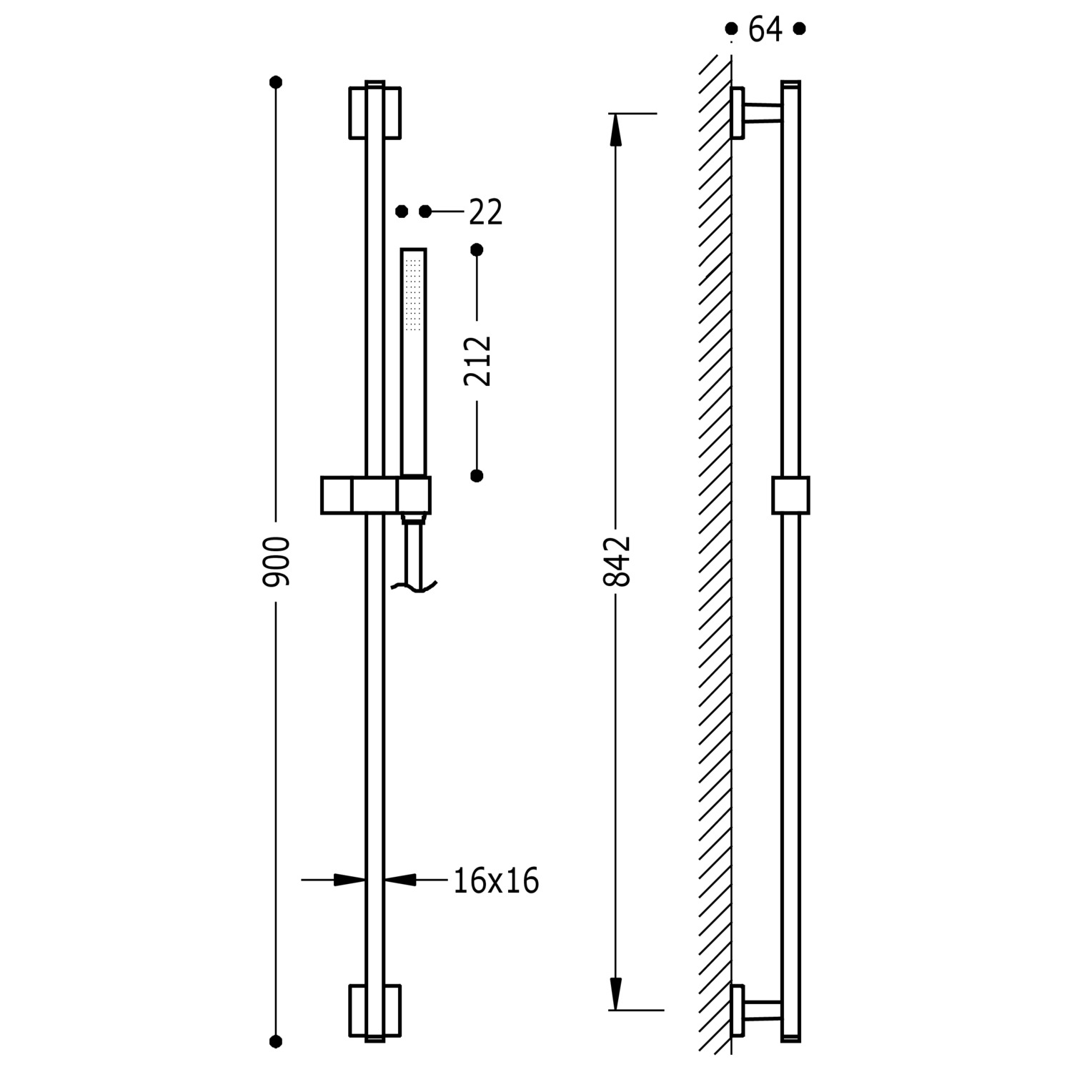 Набор душевых перекладин-107934 TRES RICAMBI - Вид №1