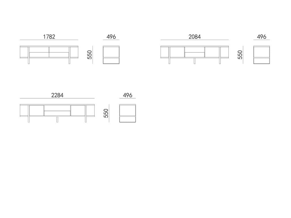 Деревянный низкий ТВ-шкаф HC28 maison Plegat ARCH-00123584 - Вид №2