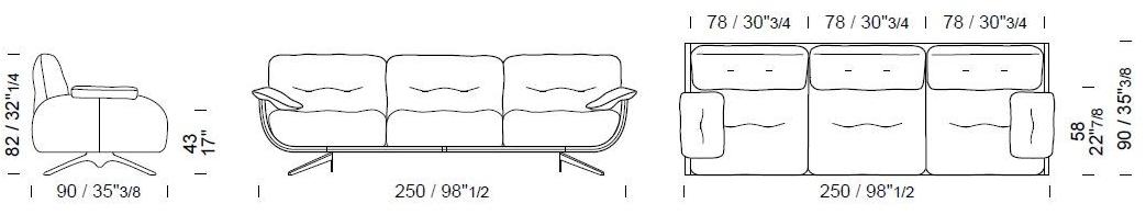 Borzalino Диван из ткани Ayton sun-id-1431476 - Вид №5