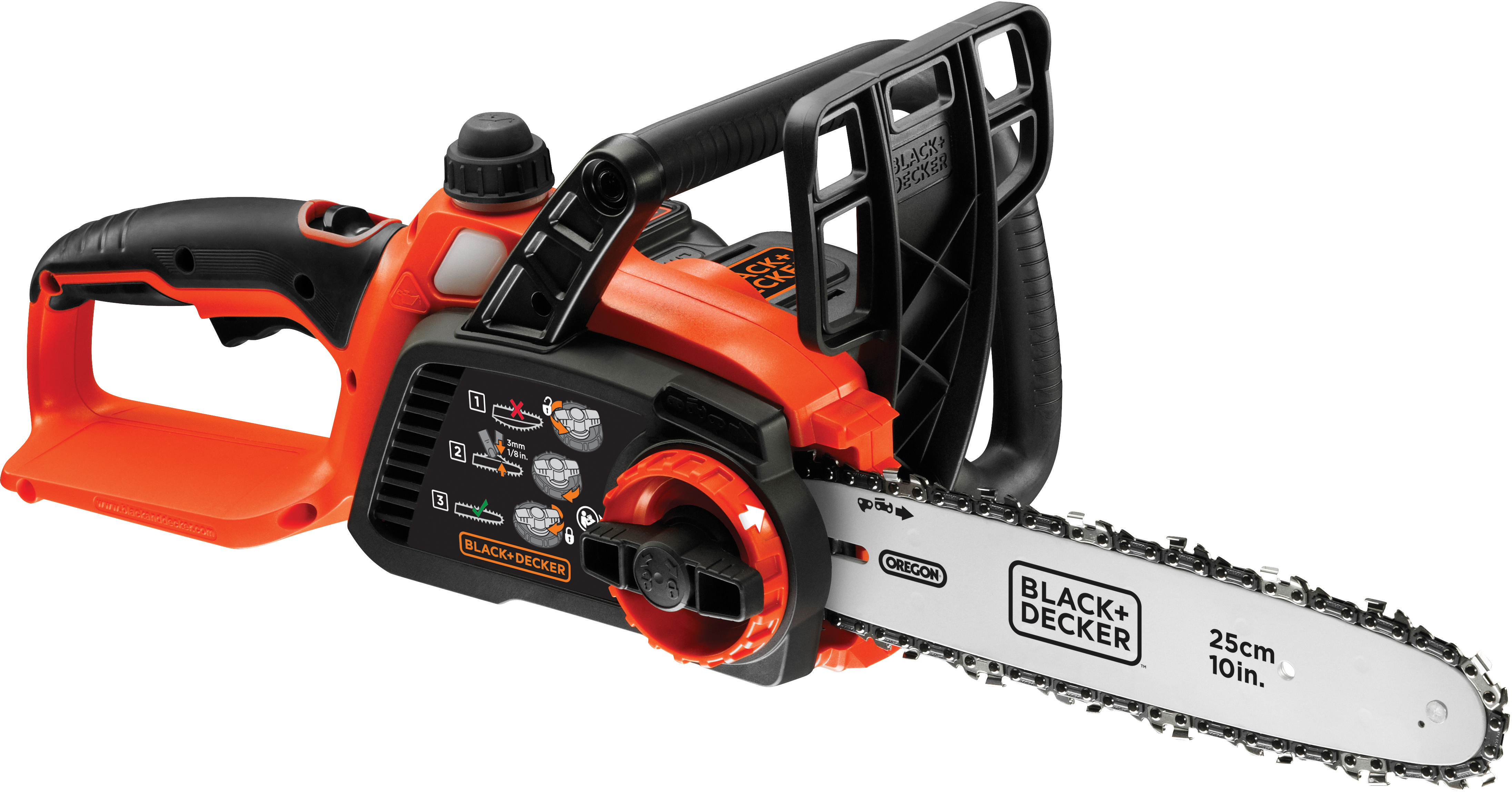14664524 Аккумуляторная пила Black Decker 18 В шина 25 см АКБ и ЗУ в комплекте STLM-0005036 BLACK + DECKER