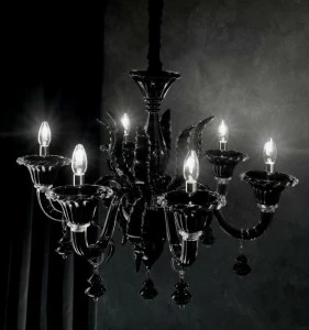 Дизайнерская подвесная люстра Ideal Lux Radetzky SP6 Nero черная IDEAL LUX ДИЗАЙНЕРСКИЕ 108358 Черный