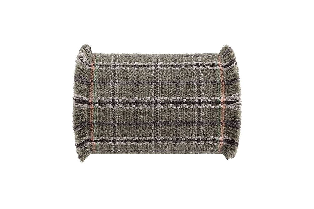 070718 Подушка-ролл GL Tartan green большая GAN Garden Layers - Вид №3