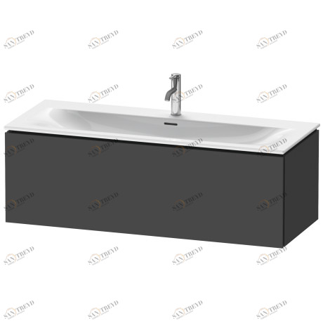 LC613904949 L-Cube Тумбочка подвесная Графит матовый, декор Duravit