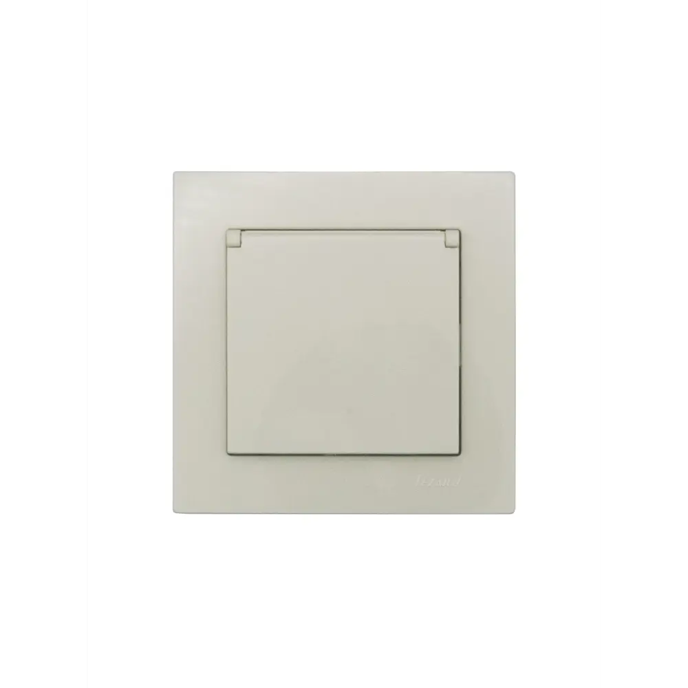 Розетка встраиваемая Lezard Vesna с заземлением с крышкой IP44 цвет кремовый 89440937 STLM-2164936 - Вид №4