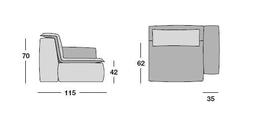 Угловой диван из ткани Marac облако ARCH-00047749 - Вид №6