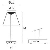 Rotaliana Настольная лампа Wireless led Dina sun-id-1453780 - Вид №5