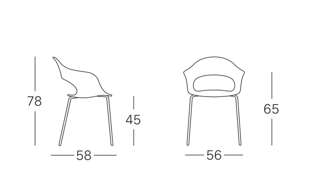 Тканевый стул с подлокотниками S-CAB Lady B ARCH-00136443 - Вид №1