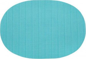 10565152 Harman Салфетка подстановочная овальная 33х46см "Рубчик" (аква) ПВХ