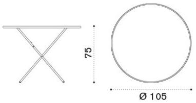 Ethimo Складной садовый стол из крашеного металла Flower Fltt3000 - Вид №8