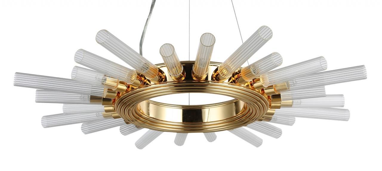 Подвесная люстра Crystal Lux Fair SP12 Gold D800 CRYSTAL LUX ДИЗАЙНЕРСКИЕ, FAIR 220562 Золотой  - Вид №1
