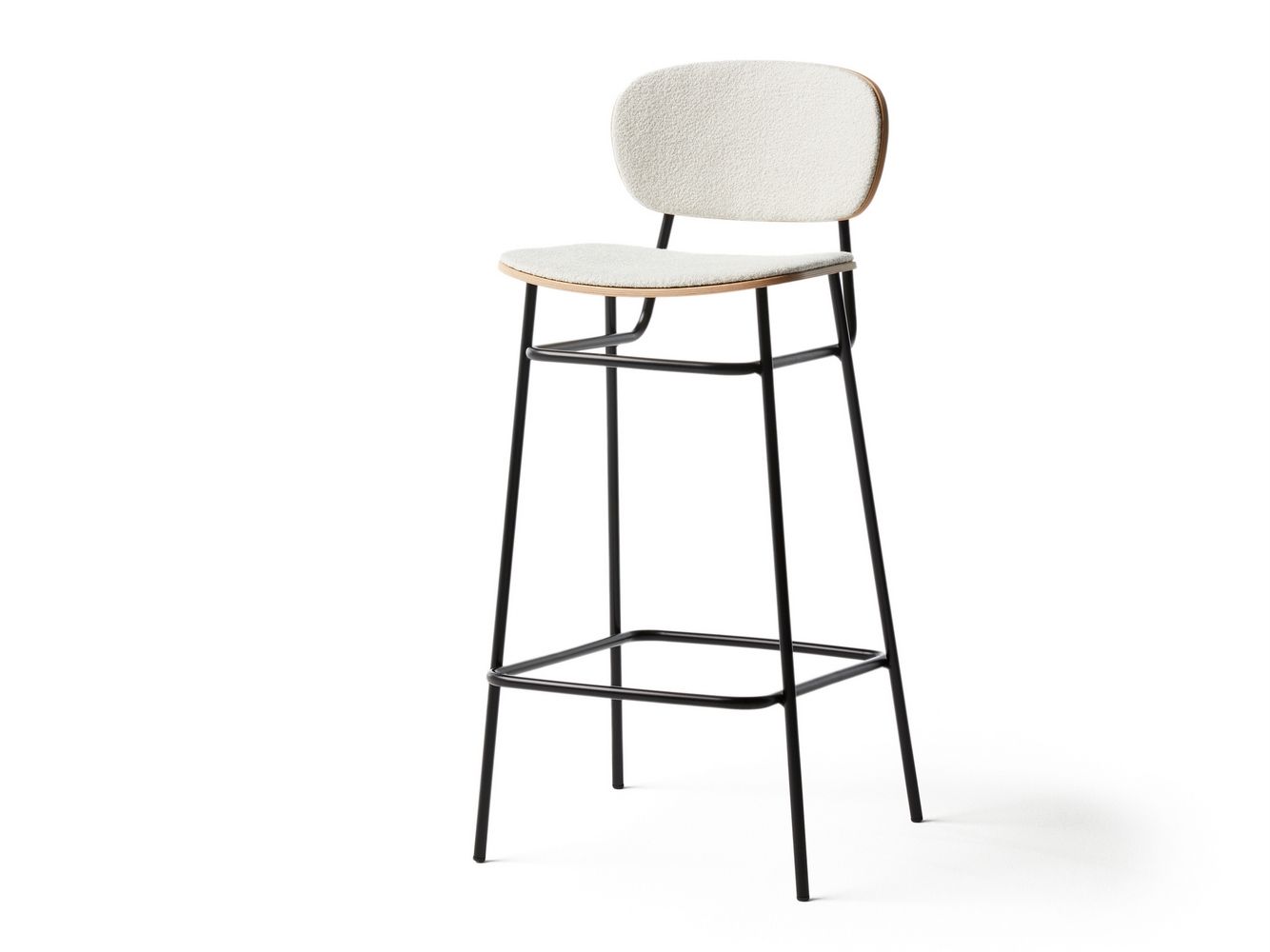 Высокий табурет с мягкой подкладкой из ясеня Blasco&Vila Fosca ARCH-00070708 - Вид №1