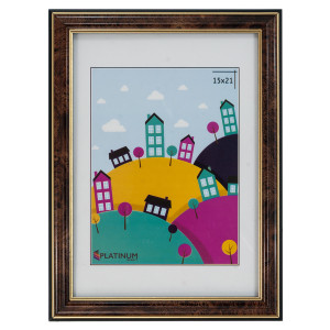 90348333 Рамка 282_1521, 15x21 см, пластик, цвет коричневый Офис STLM-0195326 PLATINUM