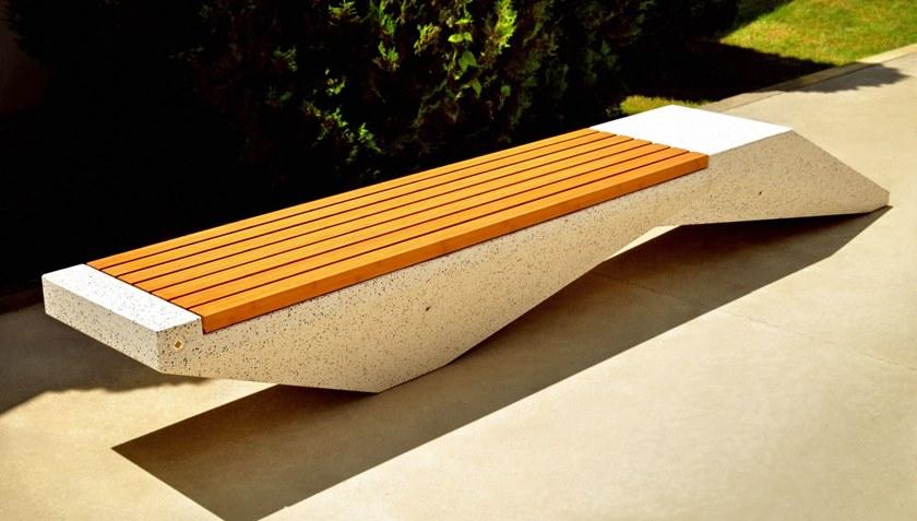 ENCHO ENCHEV - ETE Скамейка из бетона и бамбука без спинки  234  - Вид №11