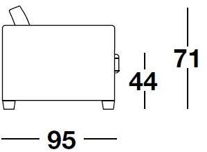 Frigerio Salotti 3-х местный тканевый диван Tiberio sun-id-1458984 - Вид №2