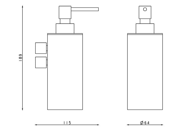 Настенный дозатор мыла из нержавеющей стали Rubinetterie Frattini Borgia ARCH-00046822 - Вид №2