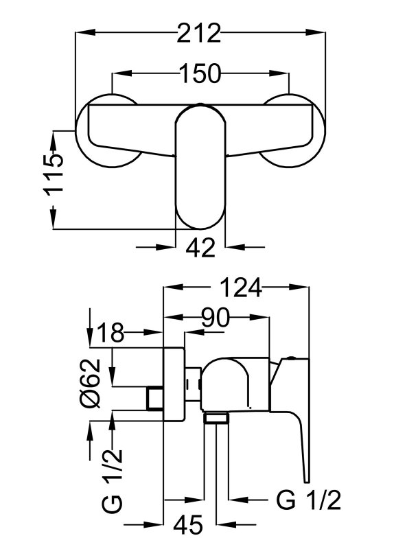 Смеситель для душа Cezares STELLA-DM-01-Cr - Вид №1