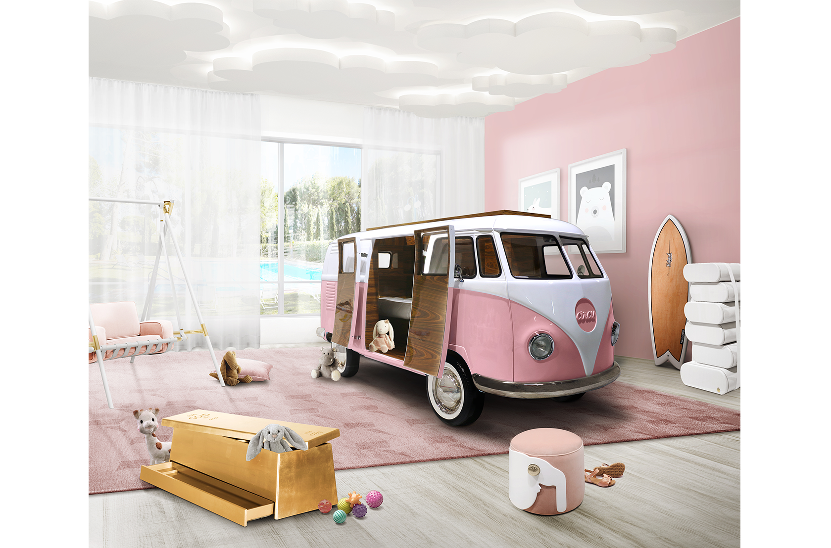 CIST52 Детская кровать машина Бан Ван Circu  - Вид №19