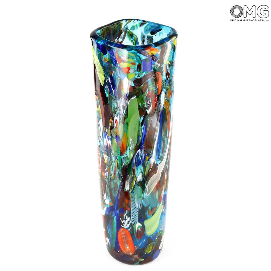 3618 ORIGINALMURANOGLASS Зеркальная ваза Вулкан - муранское стекло 15 см  - Вид №1