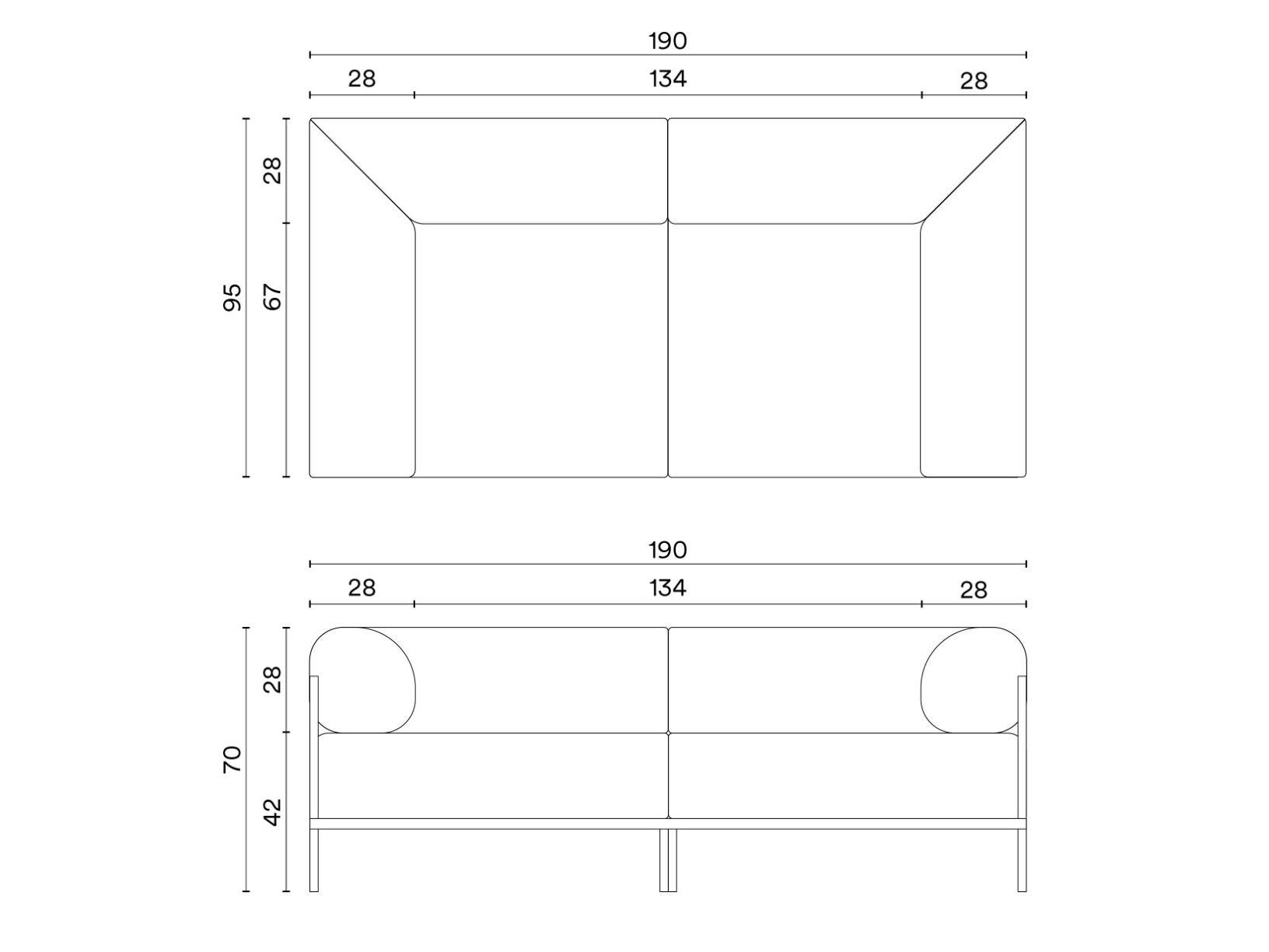 2-местный диван Noah Living ARCH-00096608 - Вид №16