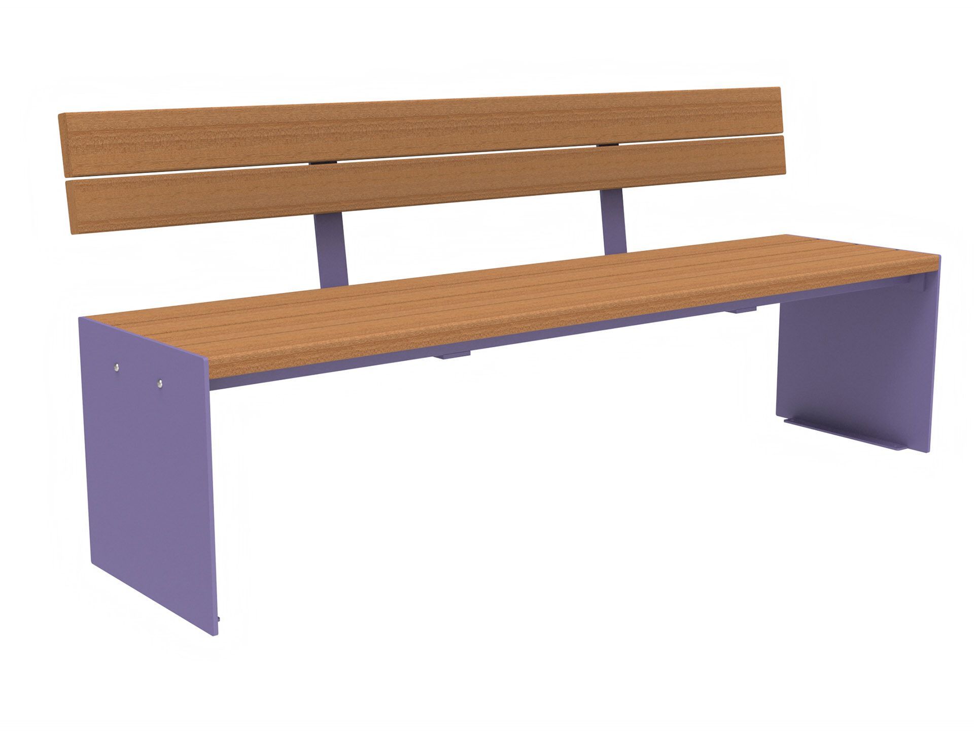 Скамья из окуме со спинкой Lazzari Recto ARCH-00077399 - Вид №5