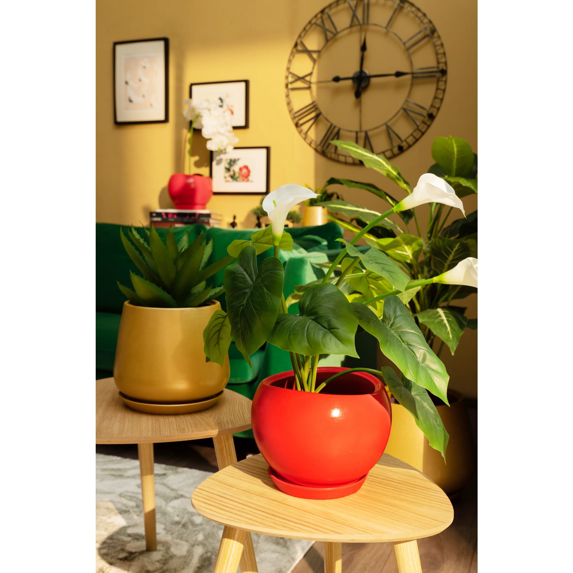 18877118 Горшок цветочный ø19 h22 см v5.5 л керамика золотой Скарлет Santreyd  - Вид №2