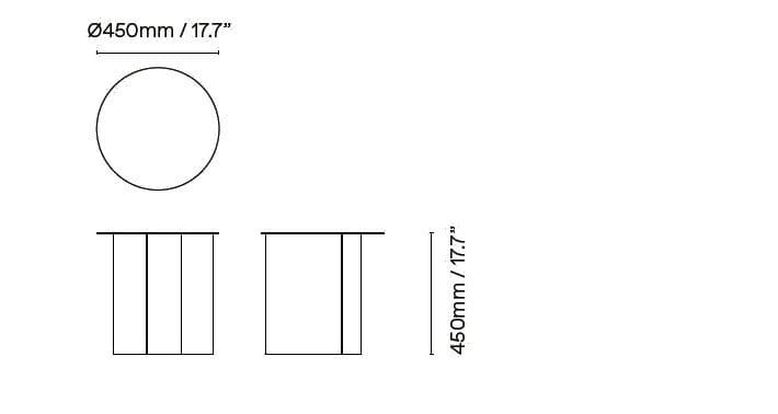 Круглый алюминиевый журнальный столик с мраморной столешницей Ross Gardam ARCH-00092354 - Вид №4