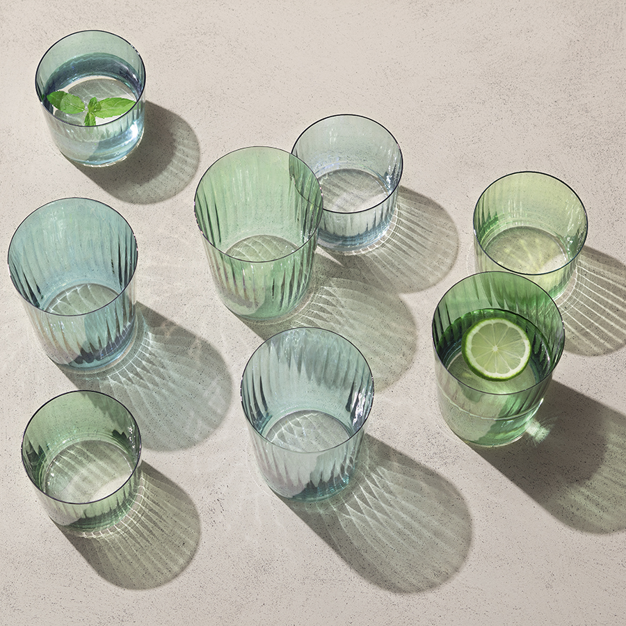 G060-18-150 Набор из 4 тумблеров gems 560 мл изумрудный LSA International  - Вид №3