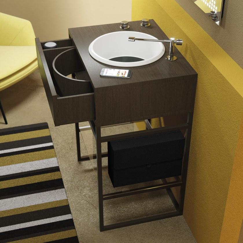 Olympia Ceramica Тумба под умывальник из железа с ящиками и полотенцесушителем Vinyl Vynilcom62 - Вид №3