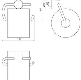 Emco Bad Держатель металлического рулона Rondo2 sun-id-1427435 - Вид №2