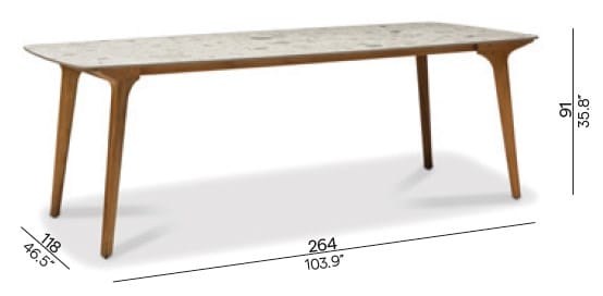 Высокий прямоугольный керамический стол MANUTTI Torsa ARCH-00098794 - Вид №4