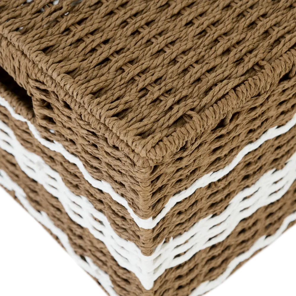 Корзина с крышкой Storidea HXL21.342 M 28x18x38 см 19 л бумага цвет коричневый STLM-2012889 - Вид №4