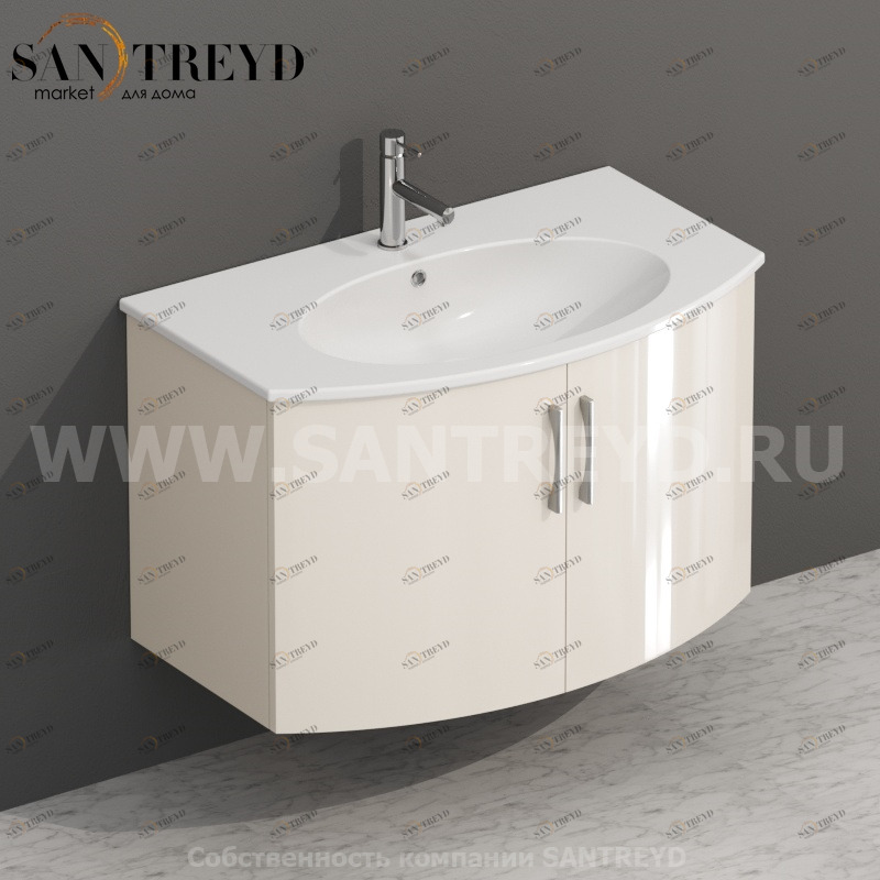 MDMA80Y016 Тумба с двумя створками 78 см бежевая Globo 4ALL Италия Ceramica Globo