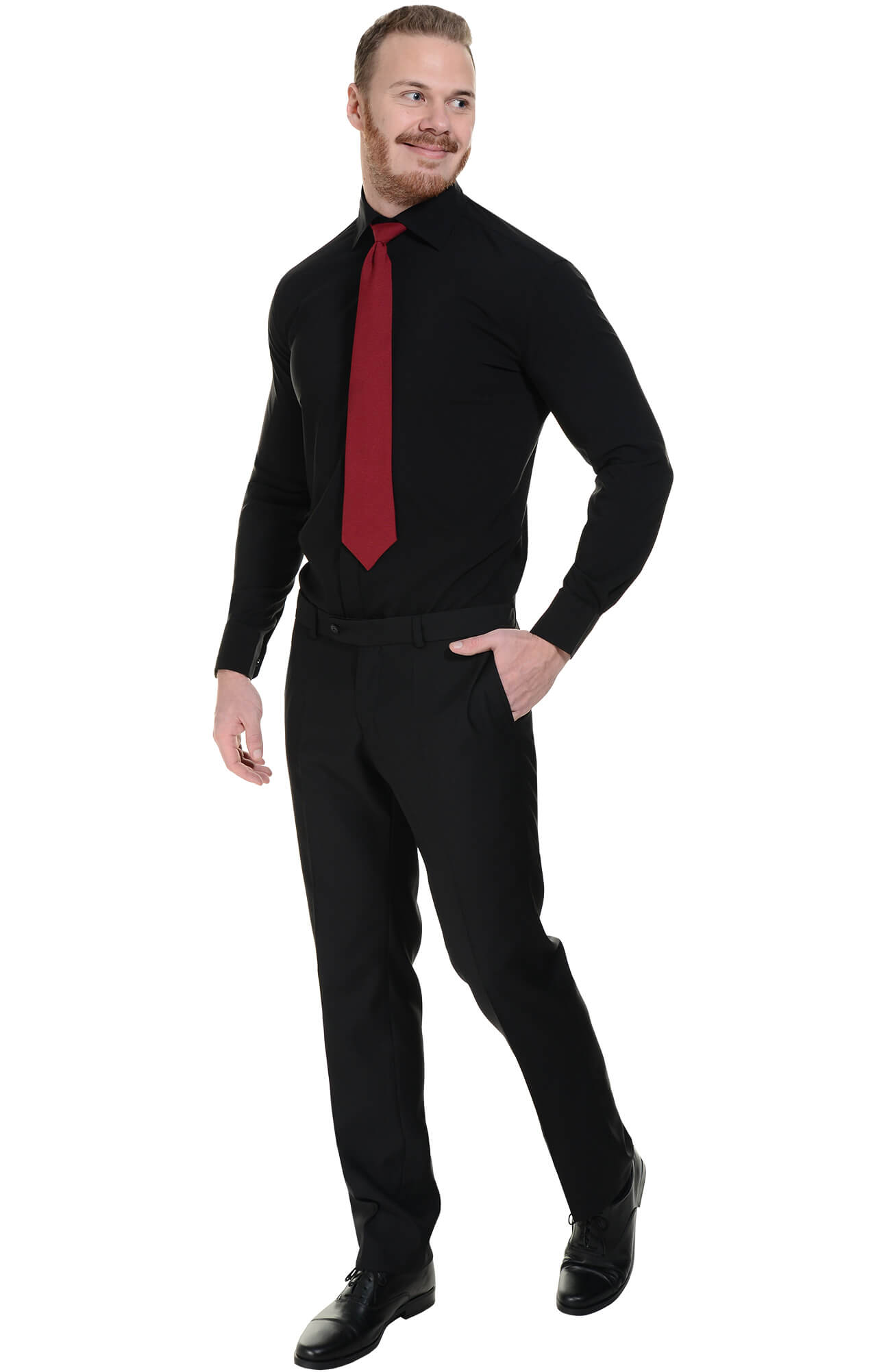 60315 Галстук на резинке бордо  Офисная одежда  размер Спецодежда  - Вид №2