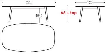 Varaschin Эллиптический садовый стол Ellisse 240tl - Вид №4