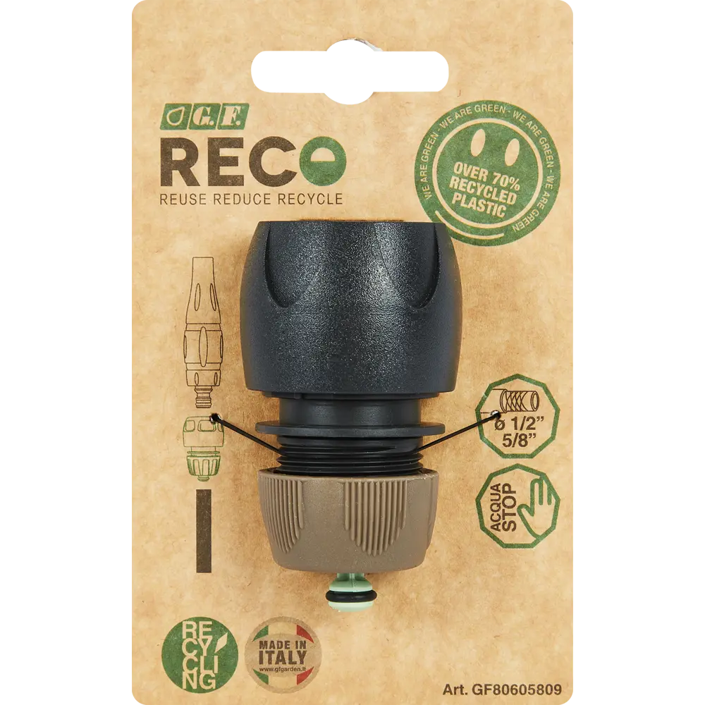 Коннектор для шланга наклонный с автостопом 13/15 дюйма GF STLM-2181071 - Вид №3