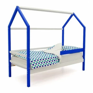 Кровать-домик детская сине-белая Svogen БЕЛЬМАРКО  00-3833081 Синий