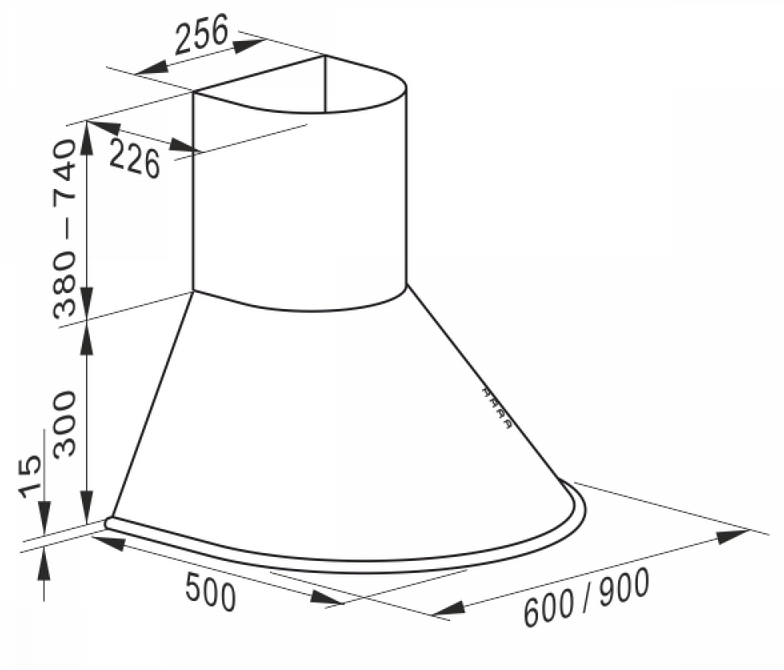 8137367 Вытяжка каминная Kaiser A 6423 ElfBE Eco бежевый/золотистый STDN-0113330 - Вид №10