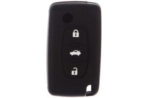 15970645 Автомобильный силиконовый чехол на ключ CITROEN 3 кнопки S05701073 SKYWAY