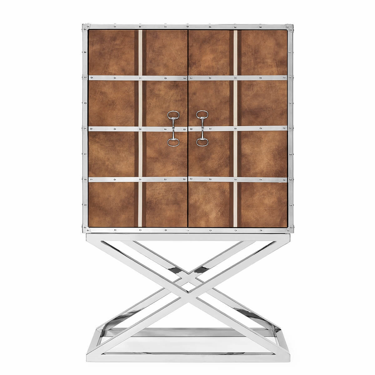 706072-A1 ABHIKA ШКАФ MASSY H180 108X48 SILVER/BROWN 