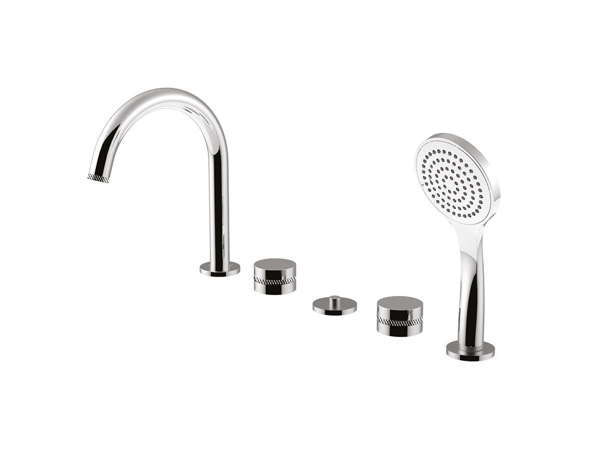 Смеситель для ванны с 5 отверстиями и ручным душем Rubinetteria Giulini MyRing Deluxe ARCH-00027213 - Вид №1