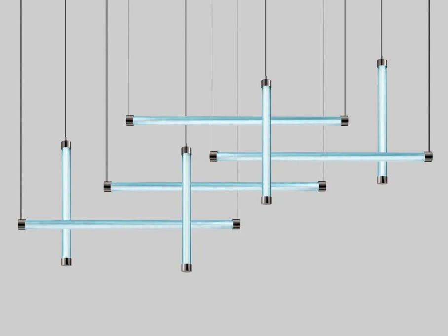 Подвесной светильник из боросиликатного стекла Euroluce Lampadari текстура ARCH-00030265