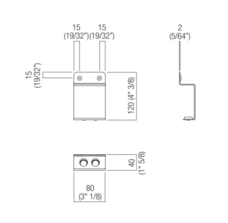 Настенный держатель для зубных щеток из нержавеющей стали Agape Mach 2 ARCH-00009015 - Вид №1