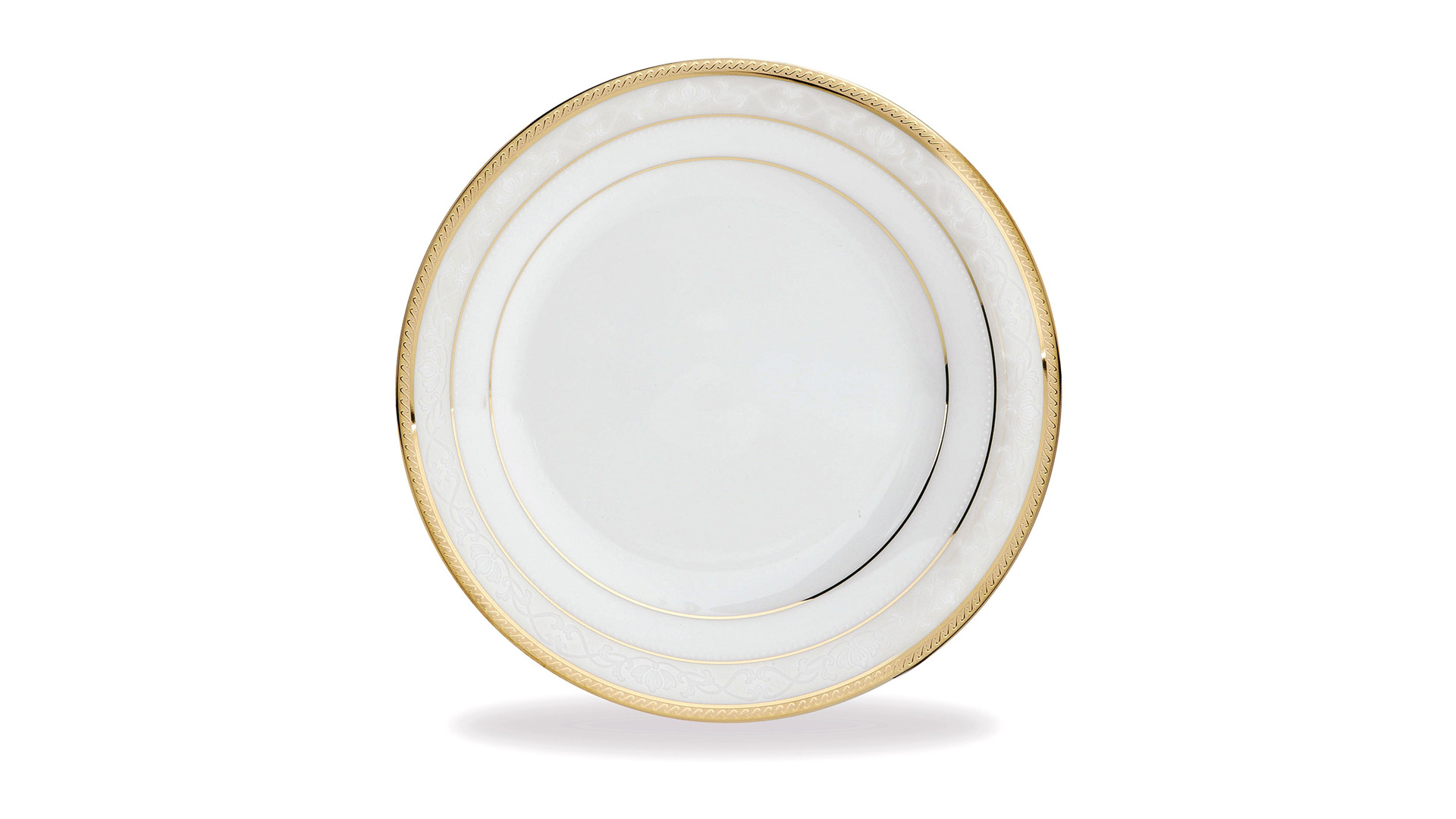 10665333 Noritake Набор из 6 тарелок обеденных Noritake "Хэмпшир, золотой кант" 27см Фарфор  - Вид №1