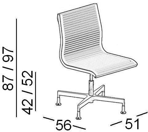 Luxy Регулируемое по высоте офисное кресло с 4 спицами Nulite sun-id-1433413 - Вид №2